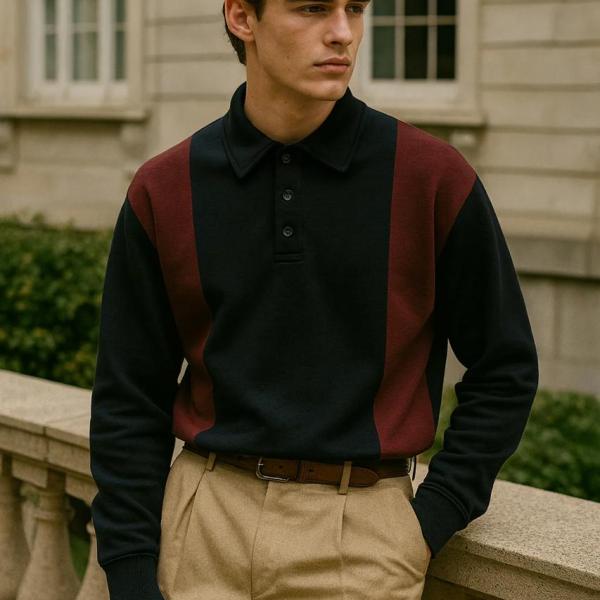 Panel Collar Sweatshirt