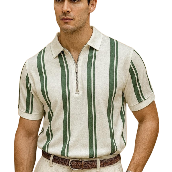 Lining Printed  Zipped Tshirt